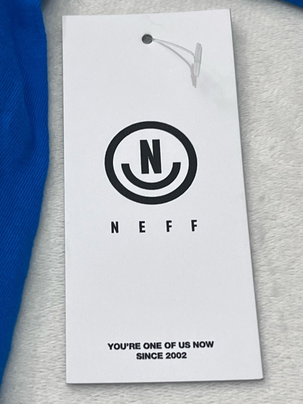 Neff Men's Graphic Logo Short Sleeve Tee in Bright Blue with Black Box T-shirt - Picture 6 of 16
